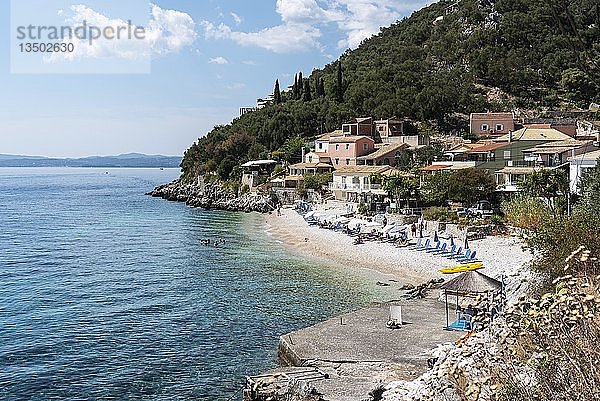 Kaminaki Beach  Nissaki  Insel Korfu  Ionische Inseln  Mittelmeer  Griechenland  Europa