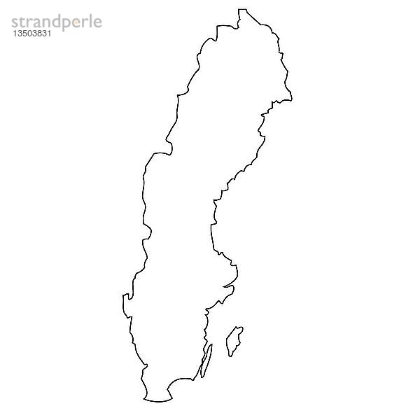 Grundriss  Karte von Schweden