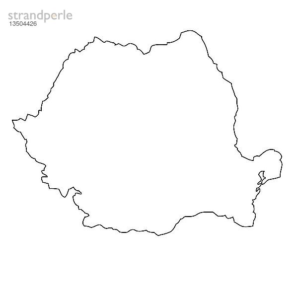 Umriss  Karte von Rumänien