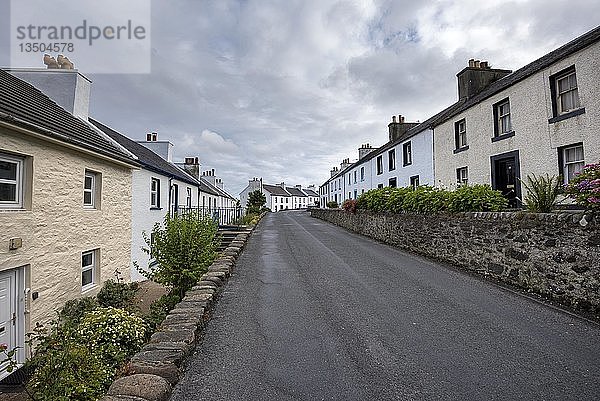 Typische Reihenhäuser  Port Charlotte  Isle of Islay  Innere Hebriden  Schottland  Vereinigtes Königreich  Europa