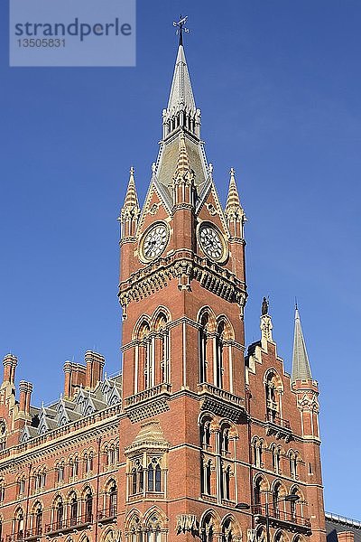 St Pancras Station  Clock Tower  London  England  Vereinigtes Königreich  Europa