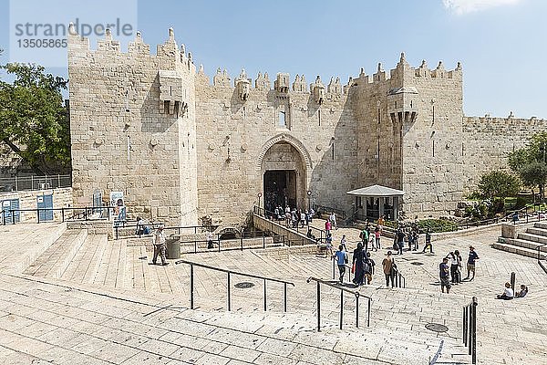 Damaskustor  Alte Stadtmauer  Jerusalem  Israel  Asien