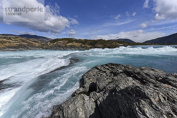 Stromschnellen des Rio Baker  zwischen Puerto Guadal und Cochrane  Región de Aysén  Patagonien  Chile  Südamerika