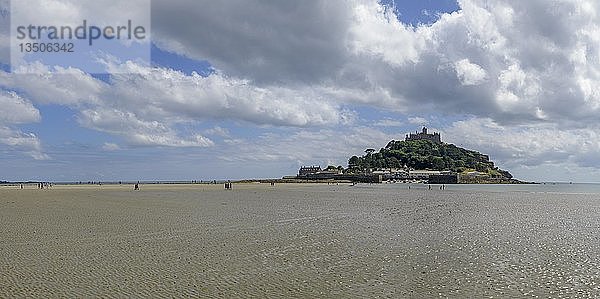 St. Michael's Mount bei Ebbe  Marazion  Cornwall  England  Vereinigtes Königreich  Europa