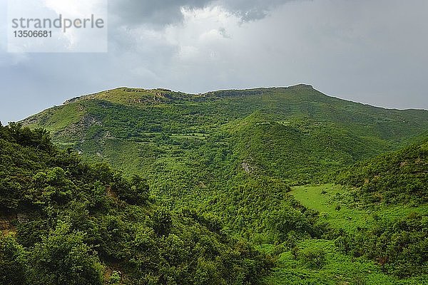 Berg mit der antiken Stadt Amantia  Qark Vlora  Albanien  Europa