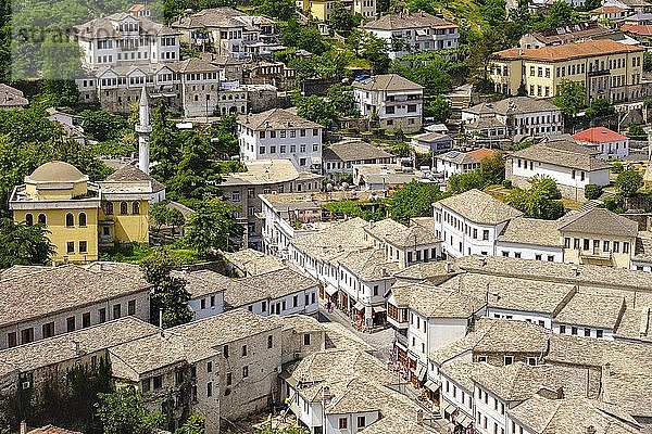 Basarviertel Qafa e Pazarit  Altstadt  Gjirokastra  Gjirokastër  Albanien  Europa