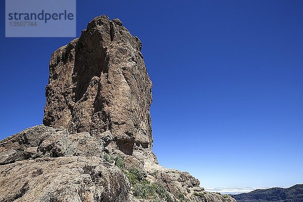 Roque Nublo  Kultfelsen der Altkanaren  Gran Canaria  Kanarische Inseln  Spanien  Europa