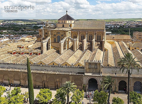 Blick auf die Kathedrale Moschee von Cordoba  Andalusien  Spanien  Europa