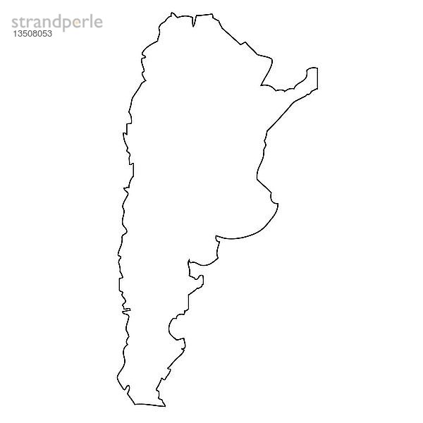 Umriss  Karte von Argentinien