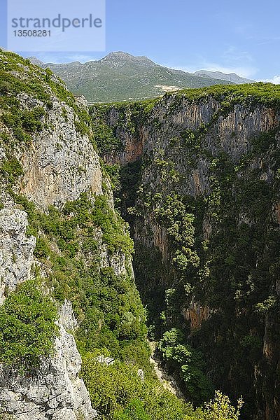 Gjipe-Schlucht  zwischen Dhërmi und Himara  Himarë  Albanische Riviera  Ionisches Meer  Qark Vlorë  Albanien  Europa