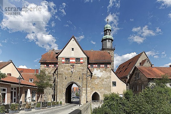 Nürnberger Tor  hinter der Kirche St. Johann  Lauf an der Pegnitz  Mittelfranken  Franken  Bayern  Deutschland  Europa