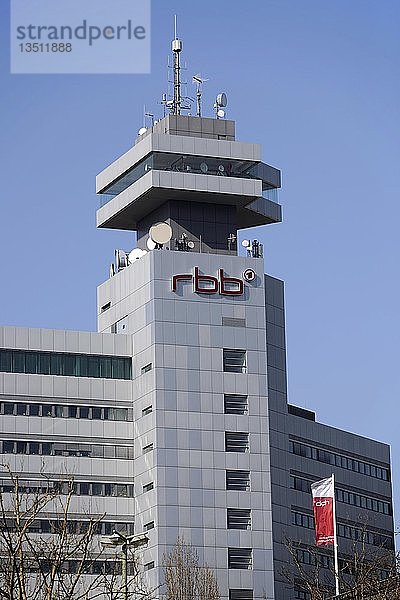 Gebäude des RBB-Fernsehsenders Berlin  Masurenallee  Berlin  Deutschland  Europa