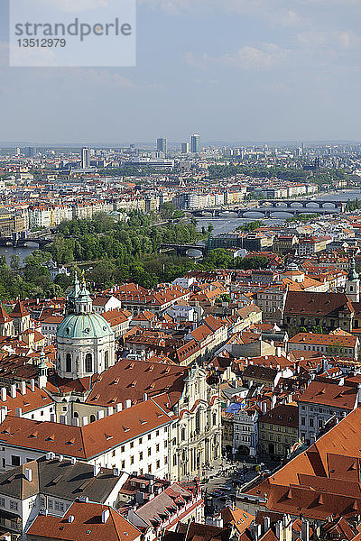 Blick über die Altstadt von Prag  UNESCO-Weltkulturerbe  Tschechische Republik  Europa