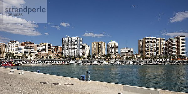 Hafen  Málaga  Costa del Sol  Andalusien  Spanien  Europa