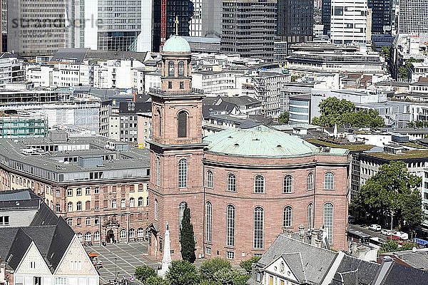 Paulskirche  Blick vom Turm des Doms  Frankfurt  Hessen  Deutschland  Europa