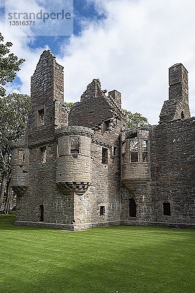 Earl's Palace Castle Ruine  Kirkwall  Festland  Orkney Inseln  Schottland  Vereinigtes Königreich  Europa