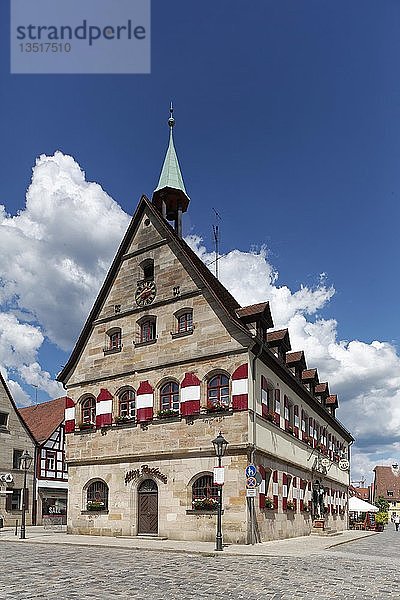 Altes Rathaus am Marktplatz  Lauf an der Pegnitz  Mittelfranken  Franken  Bayern  Deutschland  Europa