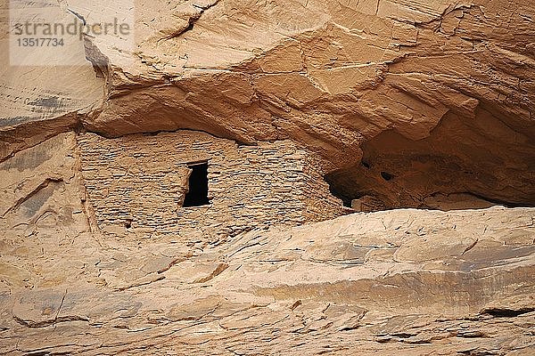 Das Lange Haus  etwa 1500 Jahre alte Überreste der amerikanischen Ureinwohner  Mystery Valley  Arizona  USA  Nordamerika