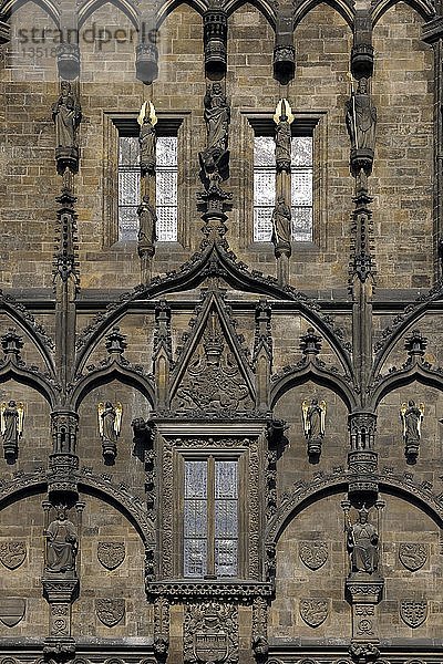 Ornamente am Pulverturm  Platz der Republik  Prag  Böhmen  Tschechische Republik  Europa