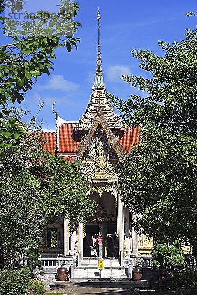 Gebäude des Wat Chalong  des größten Tempels auf Phuket  Thailand  Asien