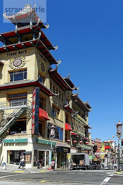 Straße in Chinatown  San Francisco  Kalifornien  USA  Nordamerika