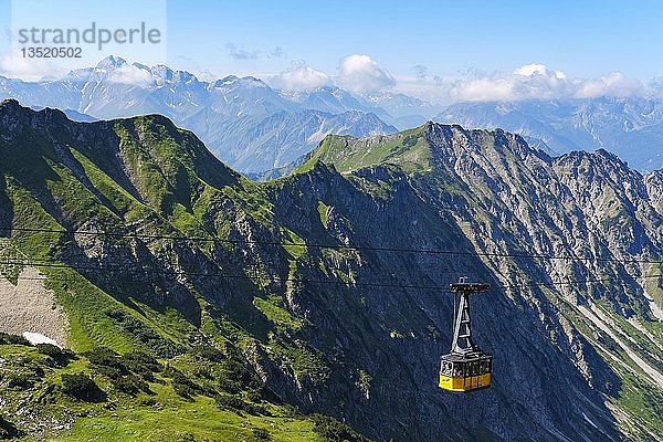 Nebelhorn-Seilbahn  Allgäuer Alpen  Oberstdorf  Oberallgäu  Allgäu  Schwaben  Bayern  Deutschland  Europa