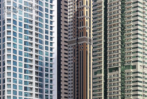 Wolkenkratzer  Detail  Dubai Marina  Dubai  Emirat Dubai  Vereinigte Arabische Emirate  Asien