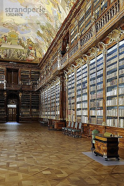 Philosophischer Saal der Bibliothek  Abtei Strahov  Tschechische Republik  Europa