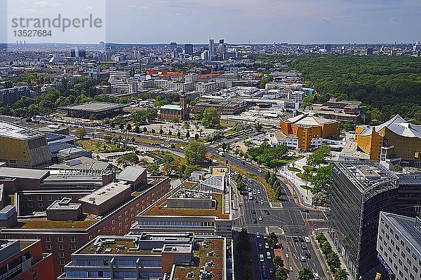 Blick über das DaimlerChrysler-Gelände am Potsdamer Platz  Berlin  Tiergarten  Deutschland  Europa