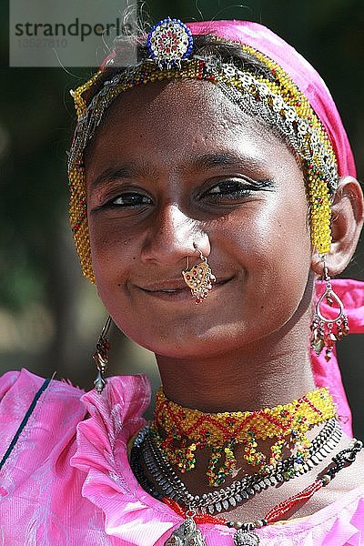 Indische Tänzerin  Jodhpur  Indien  Südasien  Asien