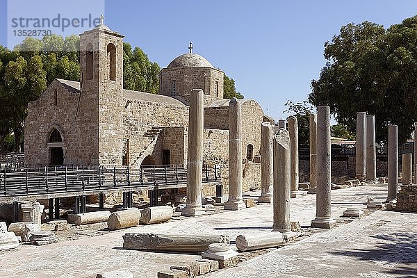 Archäologische Ausgrabungsstätte  frühchristliche Basilika der Panagia Chrysopolitissa  Kirche der Agia Kyriaki  Kato Pafos  Südzypern  Zypern  Europa