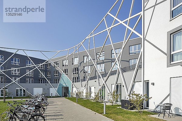 Studentenwohnheim Campus Living im Science Quarter Sci:Q  Hochschule Hamm-Lippstadt  Hamm  Ruhrgebiet  Nordrhein-Westfalen  Deutschland  Europa