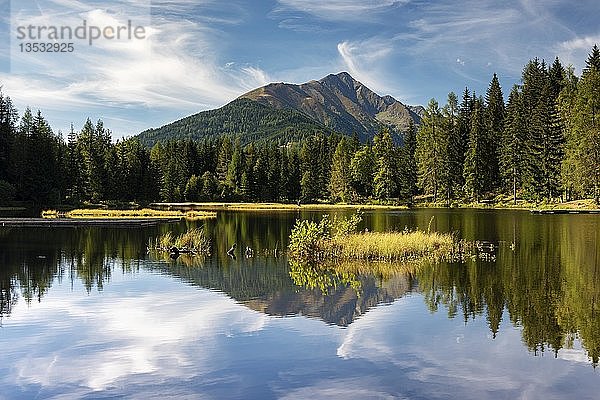 Schattensee mit Wasserspiegelung  hinter Berg Preber  Krakauschatten  Steiermark  Österreich  Europa