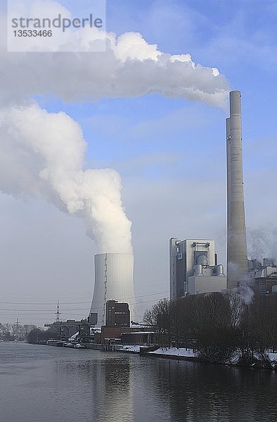 Das Steinkohlekraftwerk  Heilbronn am Neckar  Baden-Württemberg  Deutschland  Europa