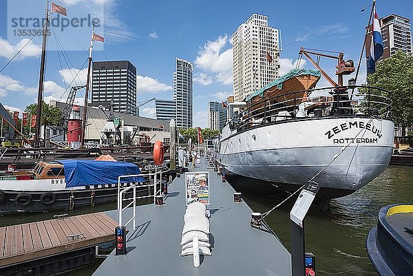 Alter Hafen und Hafenmuseum  Rotterdam  Holland  Niederlande