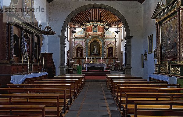 Heiligtum  Kirche Iglesia San Pedro  Vilaflor de Chasna  Teneriffa  Kanarische Inseln  Spanien  Europa