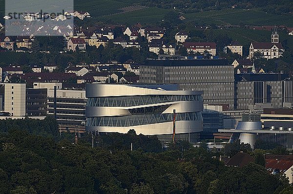 Ansicht des Mercedes-Benz Museums  Stuttgart  Baden-Württemberg  Deutschland  Europa