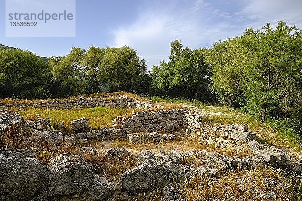 Akropolis  antike Stadt Butrint  Nationalpark Butrint  bei Saranda  Qark Vlora  Albanien  Europa