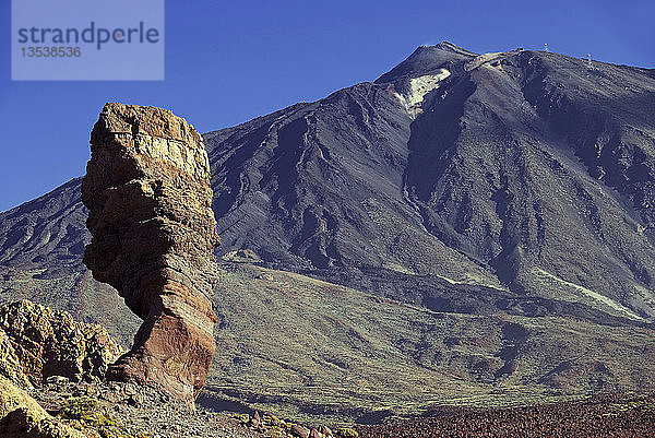 Roques de Garcia  Berg Teide  oder Pico del Teide  Teneriffa  Kanarische Inseln  Spanien  Europa