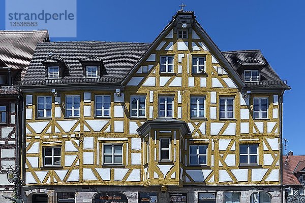 Historisches Fachwerkhaus  um 1700  Fürth  Mittelfranken  Bayern  Deutschland  Europa
