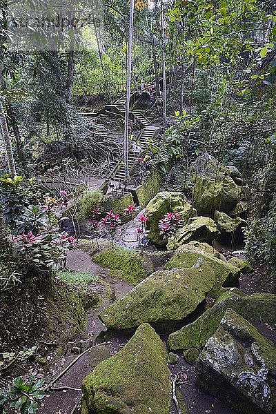 Riesige Basaltblöcke im Goa Gaja Elefantentempel  Bali  Indonesien  Asien