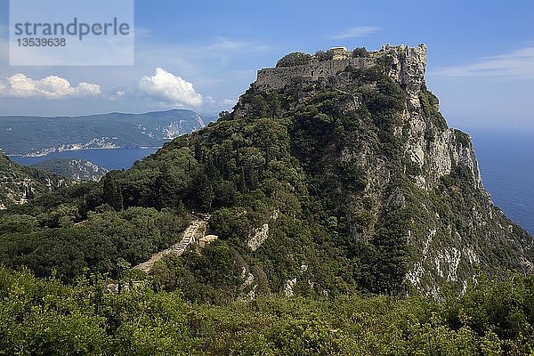 Angelokastro  Engelsburg  bei Paleokastritsa  Korfu  Griechenland  Europa