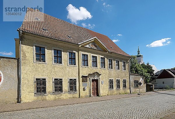 Geburtshaus von Joachim Ringelnatz  der hier am 7.8.1883 als Hans Gustav Bötticher zur Welt kam  Rigelnatzstadt Wurzen  Sachsen  Deutschland  Europa