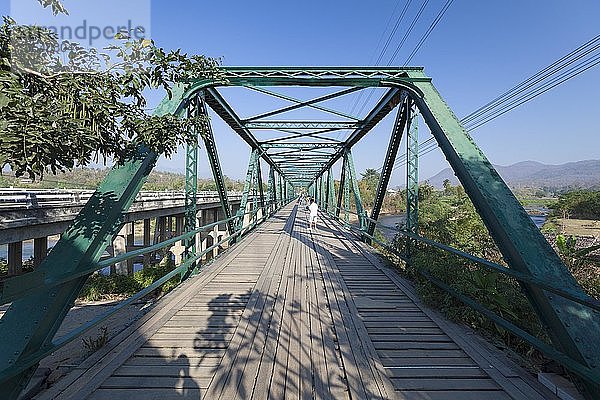 Die Brücke zum Gedenken an den Zweiten Weltkrieg bei Pai  Nordthailand  Thailand  Asien