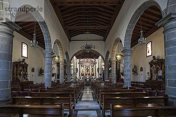 Innenansicht  Kirche  Iglesia de San Bartolome de Tirajana  Gran Canaria  Kanarische Inseln  Spanien  Europa