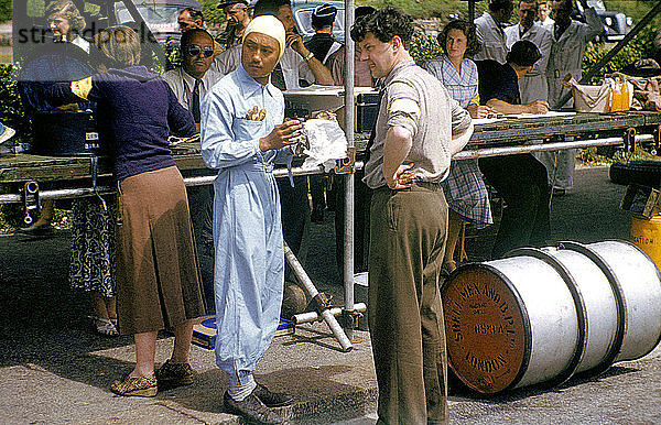 Prinz Bira beim internationalen Straßenrennen von Jersey 1950.