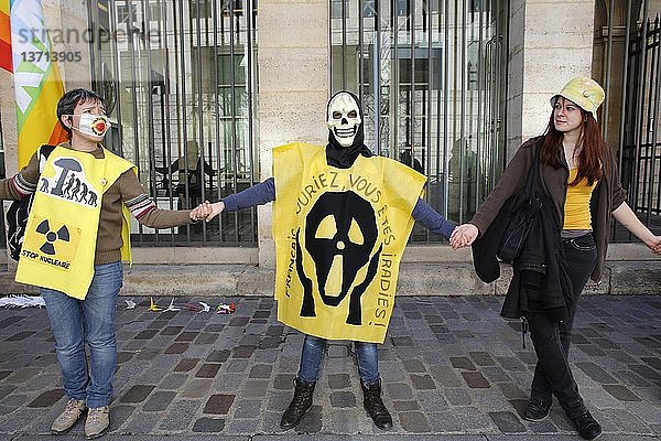 Demonstration gegen Kernenergie.