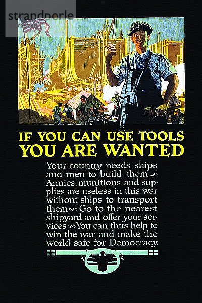 Wenn Sie mit Werkzeugen umgehen können  werden Sie gesucht 1917