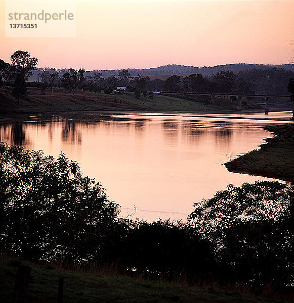 Hochwasserschutz am Wivenhoe-Damm  Brisbane River  Queensland  Australien