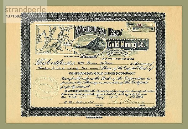 Windham Bay Gold Mining Unternehmen 1913